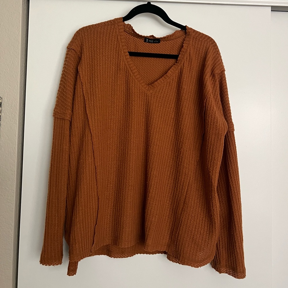 Cozy Waffle Knit Top